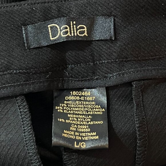 NWT Dalia Womens Black Straight-Leg Pull-On Pants Tummy Control Size L Pockets - Picture 8 of 12